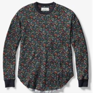 The GREAT x Eddie Bauer Floral Ribbed Thermal Long Sleeve Top